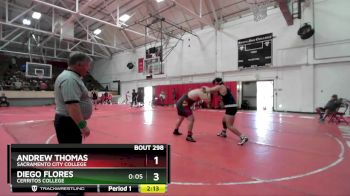 285 lbs 5th Place Match - Diego Flores, Cerritos College vs Andrew Thomas, Sacramento City College