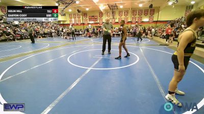 100 lbs Consi Of 8 #2 - Kelin Hill, Tulsa North Mabee Stampede vs Easton Cody, Broken Arrow Wrestling Club