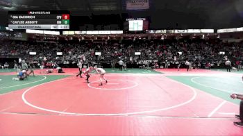 98 lbs Quarterfinal - Caylee Abbott, BRN3 vs Gia Zachrich, CPWA