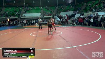 5A 138 lbs Quarterfinal - Corey Owens, Alexandria HS vs London Wood, A P Brewer High School