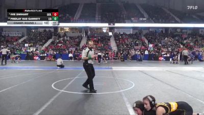 85 lbs Champ. Round 1 - Findlay Rae Garrett, Leavenworth vs Ivie Swihart, Central Kansas Young Lions