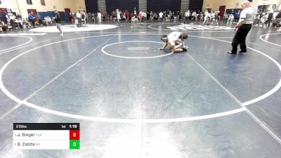 215 lbs Quarterfinal - Jason Singer, Faith Christian Academy vs Stosh Zalota, Malvern Prep