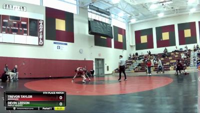 126 lbs 5th Place Match - Trevor Taylor, Brookside vs Devin Leeson, Maple Heights