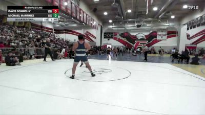215 lbs Quarterfinal - Davis Donnelly, Yucaipa Thunder WC vs Michael Martinez, Carter High School