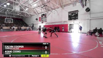 165 lbs Cons. Round 3 - Kodie Cooks, Cuesta vs Calvin Cooper, Cerritos College