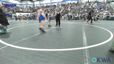 52 lbs Rr Rnd 2 - Bentley Story, Noble Takedown Club vs Obadiah Boyd, Harrah Little League Wrestling