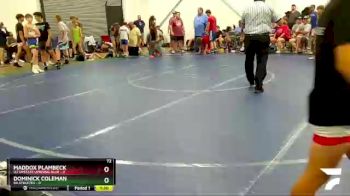 72 lbs Round 5 (8 Team) - Maddox Plambeck, U2 Upstate Uprising Blue vs Dominick Coleman, 84 Athletes