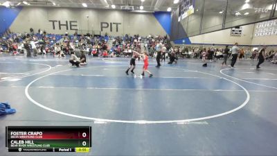 55 lbs Quarterfinal - Foster Crapo, Delta Wrestling Club vs Caleb Hill, Bear River Wrestling Club