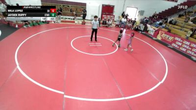45 lbs Round 2 - Mila Lopez, SoCal Hammers vs Jayden Ruffy, Rough House Wrestling Club