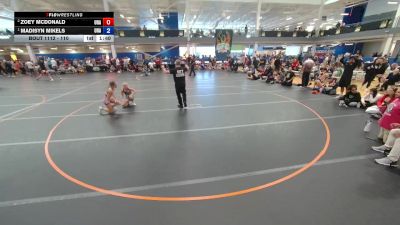 110 lbs 3rd Place Match - Zoey McDonald, Unattached vs Madisyn Mikels, Unattached