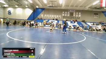 50-54 lbs Round 1 - Thatcher Pierce, Hook`Em W.C. vs Tucker Hill, Roy Wrestling Club