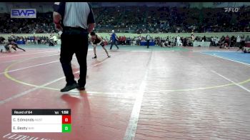 138 lbs Round Of 64 - Casten Edmonds, Mustang Middle School vs Eason Beaty, Newcastle Wrestling