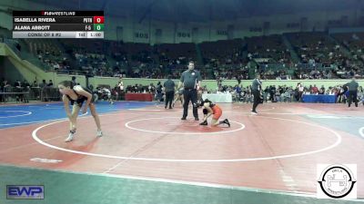 88 lbs Consi Of 8 #2 - Isabella Rivera, Putnam City vs Alana Abbott, F-5 Grappling