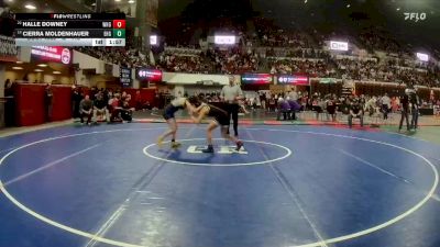 G - 115 lbs Champ. Round 1 - Halle Downey, Whitehall/Harrison Girls vs Cierra Moldenhauer, East Helena Girls