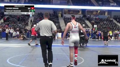 150 lbs 1st Place Match - Tayber Driggs, Manhattan vs Whitley Wilscam, SC Punisher