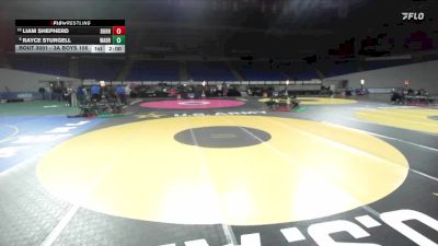 3A Boys 106 lbs Champ. Round 1 - Liam Shepherd, Burns Boys vs Rayce Sturgell, Warrenton Boys