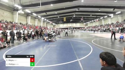 116 lbs Consi Of 8 #2 - Elijah Begay, No Team vs Christian Phillips, Bloomfield Youth Wrestling