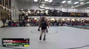 157 lbs Champ. Round 1 - Jeff Dunfee, University Of Mount Union vs Caleb Blake, Ohio Wesleyan University