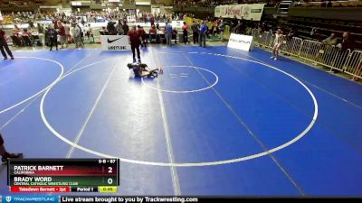 87 lbs Cons. Round 3 - Patrick Barnett, California vs Brady Word, Central Catholic Wrestling Club