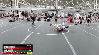 110 lbs Round 2 (4 Team) - Gabe Oberheim, Team Shutt vs Nick Banos, Top Dawg Academy