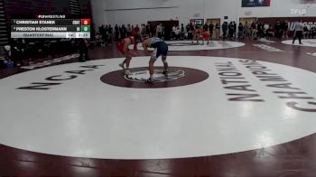 157 lbs Quarterfinal - Christian Stanek, Central vs Preston Klostermann, Upper Iowa