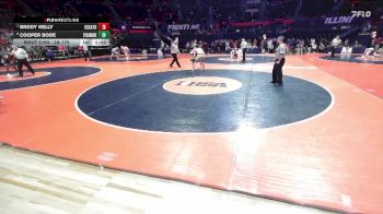 2A 175 lbs Quarterfinal - Brody Kelly, Elmhurst (IC Catholic) vs Cooper Bode, Sycamore (H.S.)