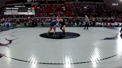 G 165 lbs Semifinal - Gavin Brown, Rocky Mountain vs Molly Olague, Skyline