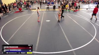 110 lbs Champ. Round 1 - Jacob Penzkover, WI vs Brock Manderschied, MN