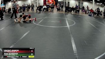 84 lbs Round 1 (4 Team) - Vincent Aparicio, Mat Warriors Black vs Ryan Boardman, Junior Terps Xpress