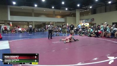 90 lbs Round 3 (6 Team) - Mason Mattevi, Gulf Coast WC vs Noah Donahey, Alabama Hammers