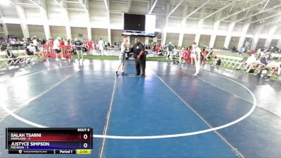 165 lbs Semis & 1st Wrestleback (8 Team) - Salah Tsarni, Maryland vs Justyce Simpson, Michigan