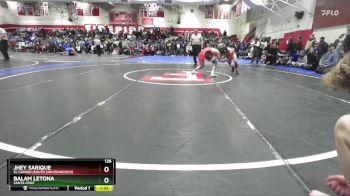 126 lbs Champ. Round 2 - Balam Letona, Santa Cruz vs Jhey Sarique, El Camino (South San Francisco)