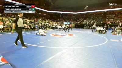 113 Class 4 lbs Cons. Round 3 - Gavin Shelton, Liberty vs Waylon Burress, Christian Brothers College