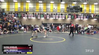 106 lbs Quarterfinal - Alyssa Wheeler, Braided Brutes Wrestling vs Aspen Hendricks, Sebolt Women Wrestling Academy