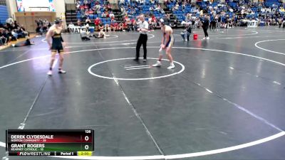 126 lbs Round 4 - Grant Rogers, Kearney Catholic vs Derek Clydesdale, Norton Community