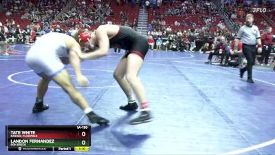 1A-190 lbs Quarterfinal - Tate White, Nashua-Plainfield vs Landon Fernandez, Don Bosco