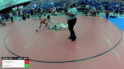 14U Boys - 88 lbs Cons. Round 3 - Grayson Babjak, Bulldog Premier Wrestling Club vs Ty Lamm, Wentzville Wrestling Federation