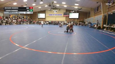 133 lbs Cons. Round 5 - Richard Romero, Unattached vs Jason Ramirez, Arizona Christian University