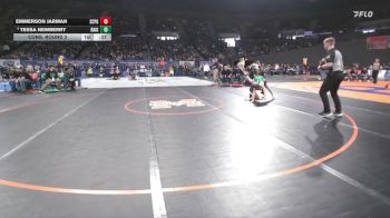 4A/3A/2A/1A Girls 100 Cons. Round 2 - Tessa Newberry, Rainier Girls vs Emmerson Jarman, Scappoose Girls