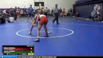 138 lbs Cons. Round 5 - Beau Russell, Natrona County vs Devin Weber, Wheatland