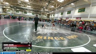 60 lbs Cons. Round 2 - Avery Haase, Sundawg Wrestling Club vs Carter Sobotka, Bon Homme Youth Wrestling