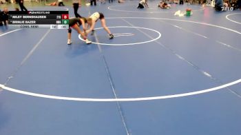 92-100 lbs Cons. Semi - Brinlie Bazer, Nebraska Wrestling Academy vs Miley Bernshausen, 2TG