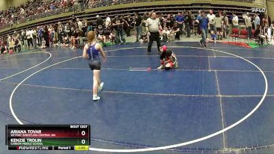 91 lbs Cons. Round 3 - Kenzie Trolin, Carbon Middle School vs Ariana Tovar, Victory Wrestling-Central WA