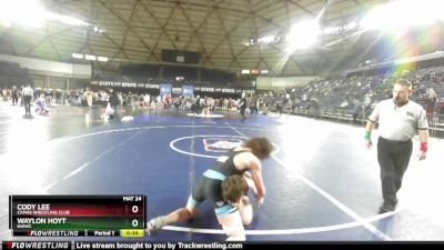 138 lbs Cons. Semi - Cody Lee, Camas Wrestling Club vs Waylon Hoyt, NWWC