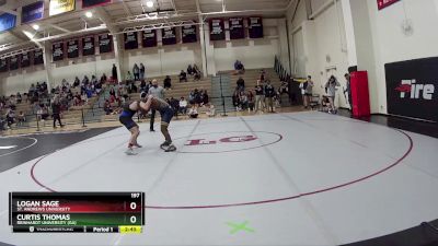 197 lbs Quarterfinal - Logan Sage, St. Andrews University vs Curtis Thomas, Reinhardt University (GA)