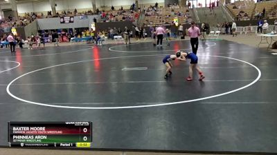 50 lbs Quarterfinal - Baxter Moore, Fairview Jackets Youth Wrestling vs Phinneas Aron, Seymour Wrestling