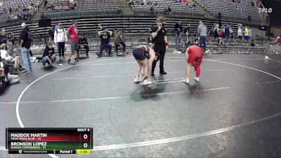 160 lbs Finals (8 Team) - Bronson Lopez, Kansas Copperhead vs Maddox Martin, Team Texas Blue