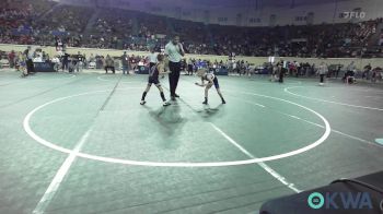 55 lbs Consi Of 16 #2 - Gage McElfresh, Noble Takedown Club vs Hayden McQuistion, Wyandotte Youth Wrestling