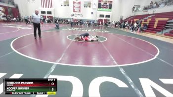 107 lbs Champ. Round 1 - Kooper Bugner, Lewiston vs Corianna Parsons, Weiser