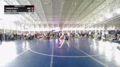 130 lbs Cons. Semi - Addison Hills, Green Canyon Wrestling Club vs Hailey Tibbs, Herriman